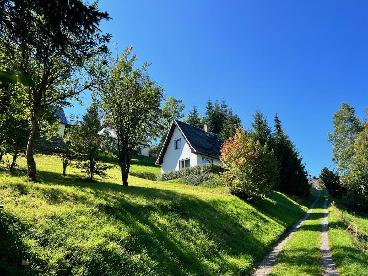 Urige Berghuette Mit Kamin Und Sauna Im Erzgebirge Nahe Schwarzwassertal Pobershau ภายนอก รูปภาพ